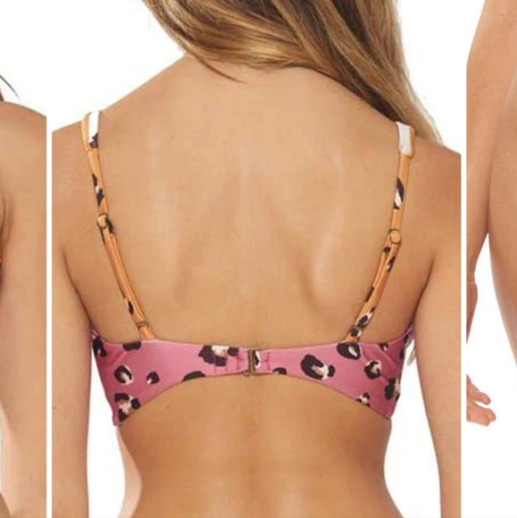 NWT Lilipretty high-waisted bikini, multi color animal print, sz. L - Picture 3 of 6